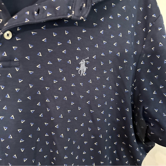 Polo Ralph Lauren Men’s Short Sleeve Custom Slim Fit Navy Polo Sz L GUC - Picture 4 of 6